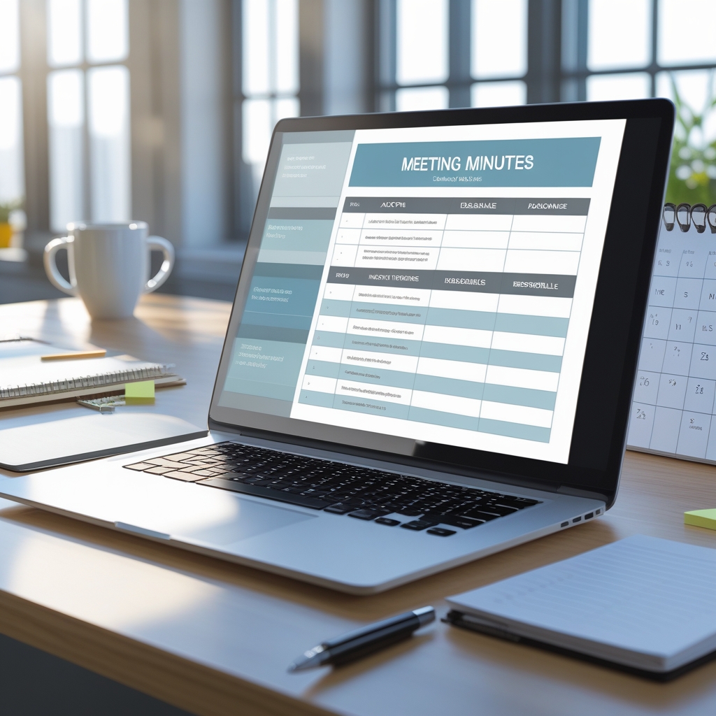 Meeting Minutes Master Template - Image 3